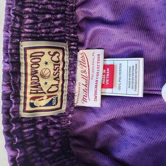 Mens Los Angeles Lakers Mitchell & Ness Purple Harwood Classic Size M - Picture 6 of 9